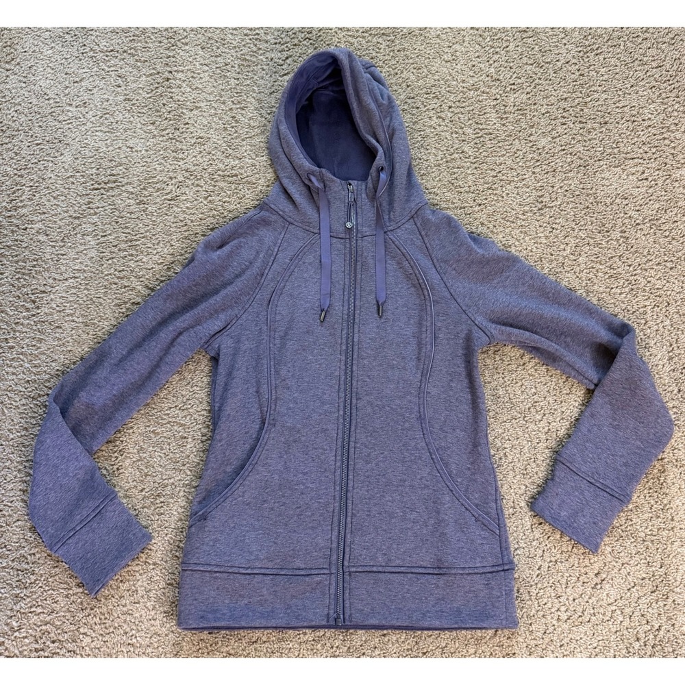 Lululemon Scuba Full-Zip Hoodie Plush Nightfall Purple LW4ATWS Size 8